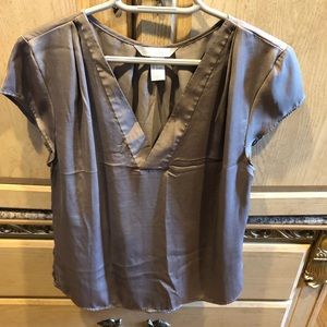 Silky taupe top